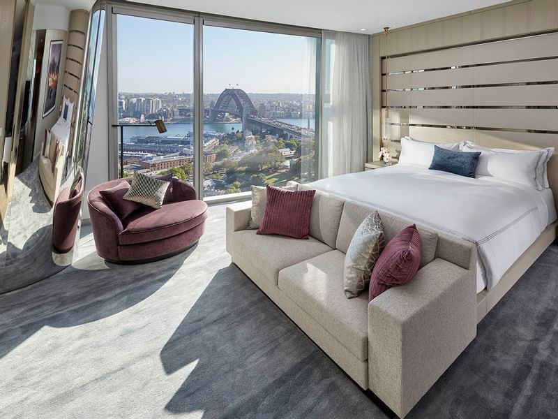 Bed in Two-Bedroom Crystal Villa at Crown Towers Sydney