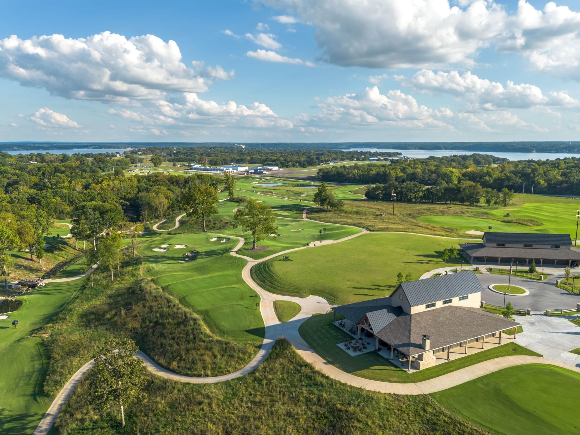 Aerial view of The Battlefield Par-3 course at Shangri-La Resort and Golf Club