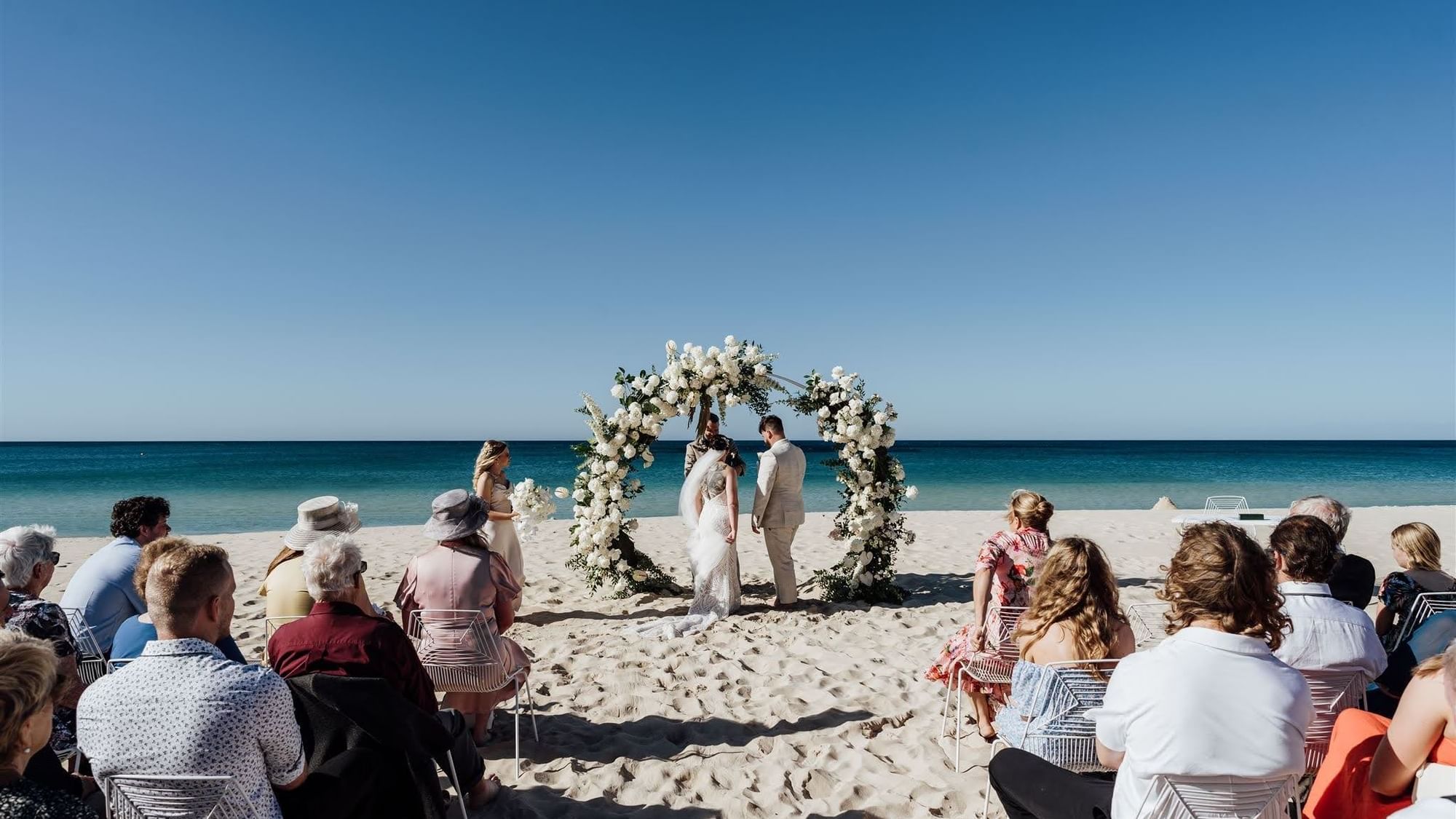 Wedding reception on the beach