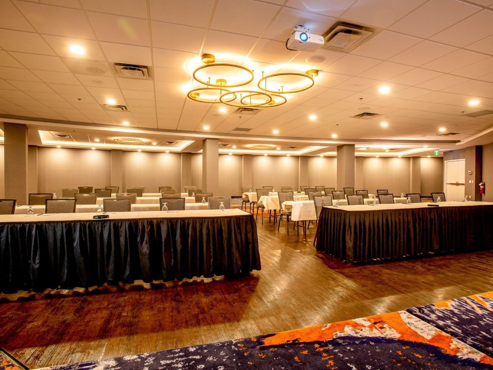 Classroom set-up in Commons Hall at Atlantica Hotel Halifax