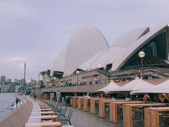 Exterior of Sydney Opera House near Amora Hotel Sydney