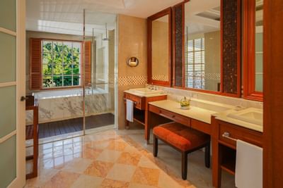 Bathroom with vanity in Grand Marina View at Danna Langkawi
