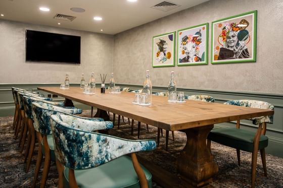 Hollow square meeting room setup at The Met Hotel Leeds