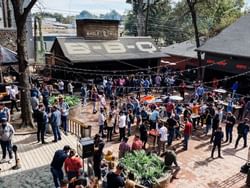 Crowded Banger's Sausage House & Beer Garden near Austin Condo