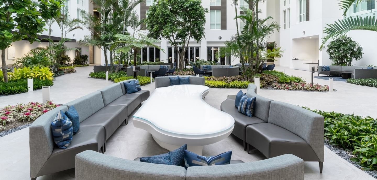 Innovation Hotel Lobby Seating with Pillows