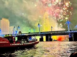 break the barrier boat on the thames at new year