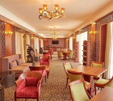 Dining area in Bambara Lounge Restaurant at Goma Serena Hotel