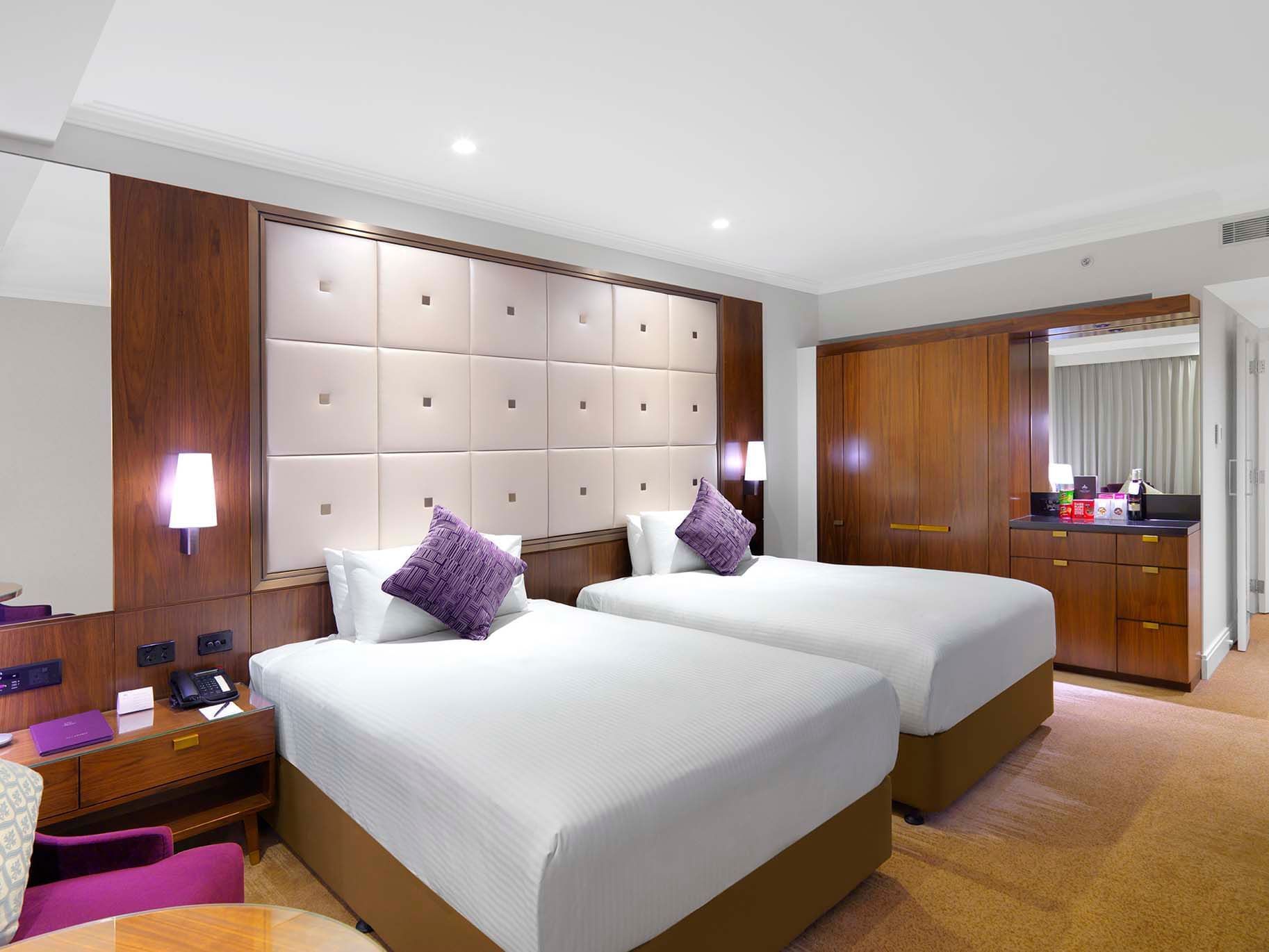 2 Cozy beds in Deluxe Double Room at Amora Amora Hotel Sydney