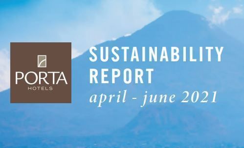 Poster of Sustainability Report 2021 at Porta Hotel del Lago