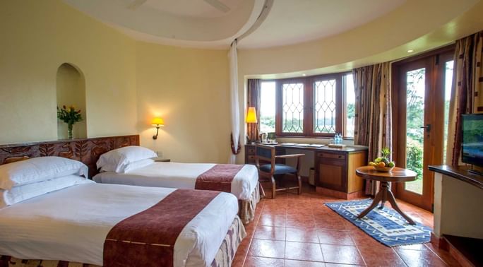 The Standard Room with double beds at Arusha Serena Hotels