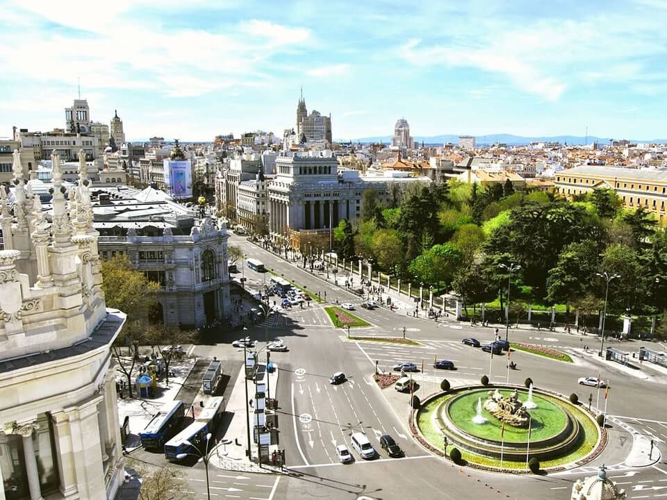 Views from the Palacio de Cibeles in Madrid