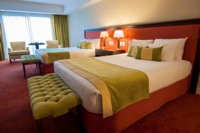 Duas camas king-size na Suíte Júnior no Iguazu Grand Resort