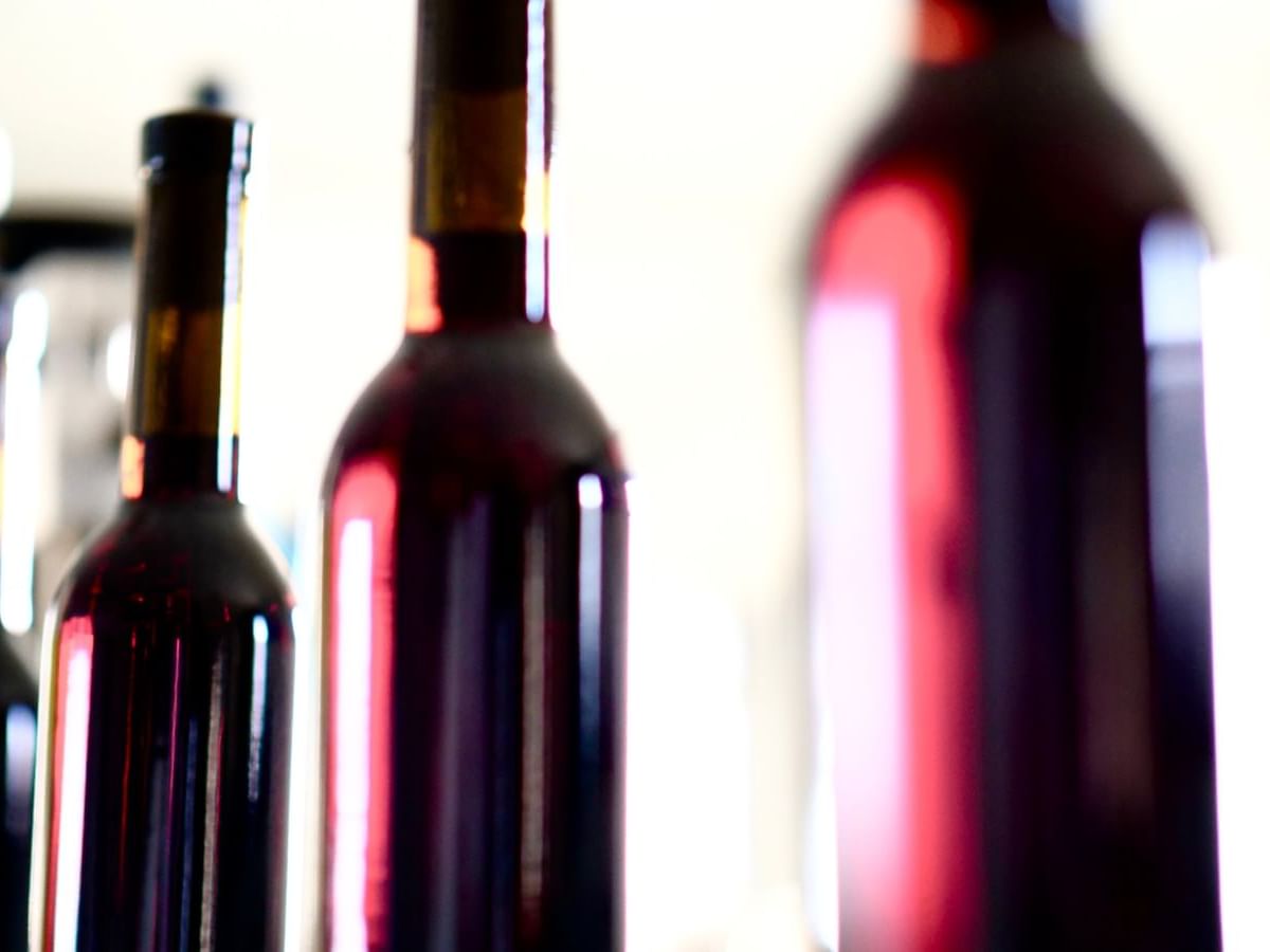 Close-up of Bottles of Vine served at One Hotels