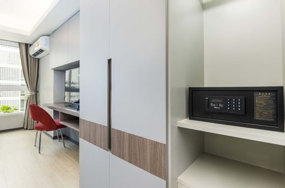 Kitchen area in a room at Maitria Residence Rama 9