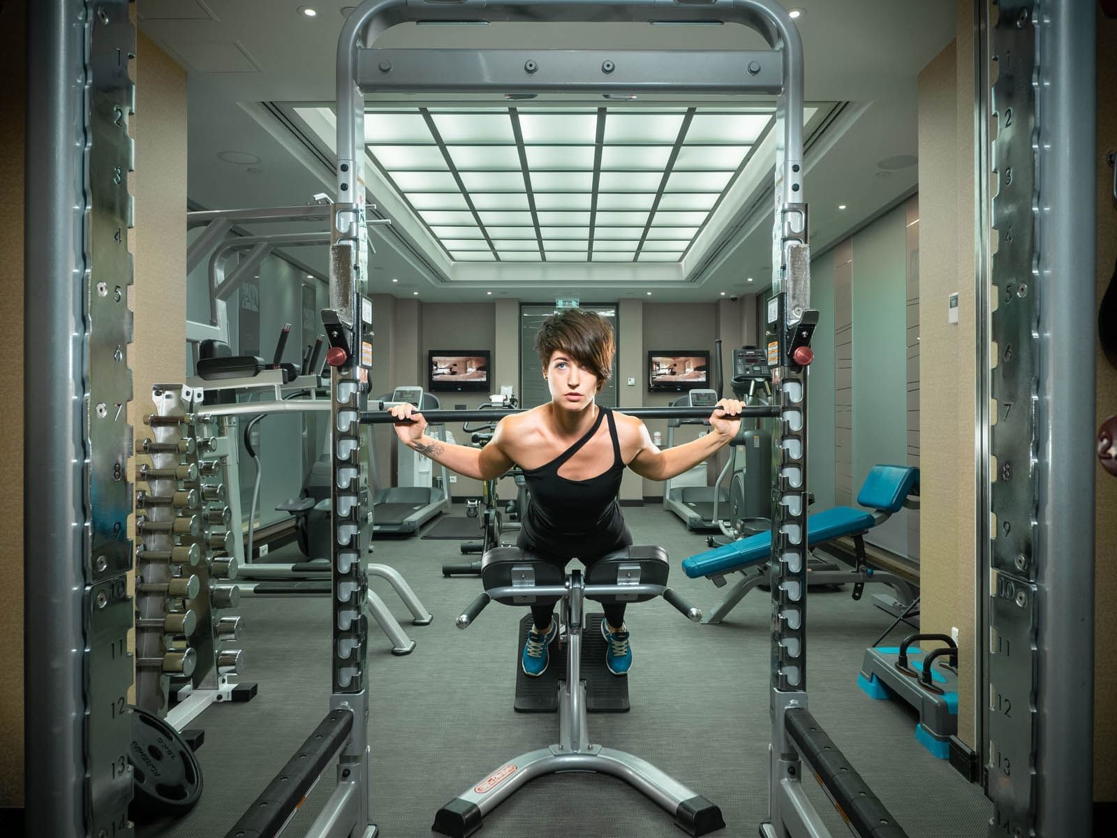 Fitness center in Intercontinental Kyiv hotel