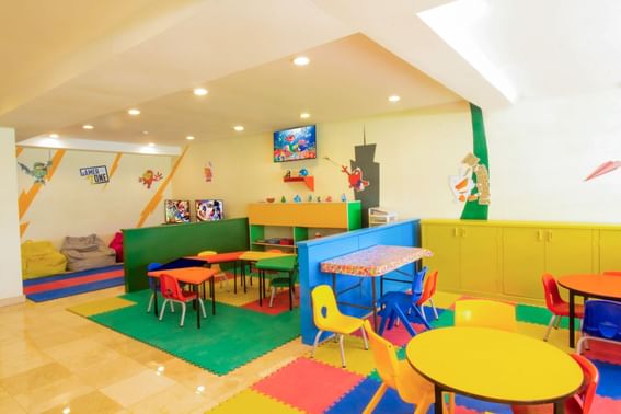 Kids Club with a play area at Plaza Pelicanos Grand Beach Resort