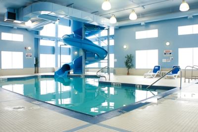 Indoor pool with slide