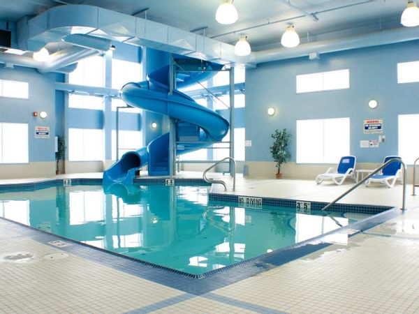 Indoor pool with slide