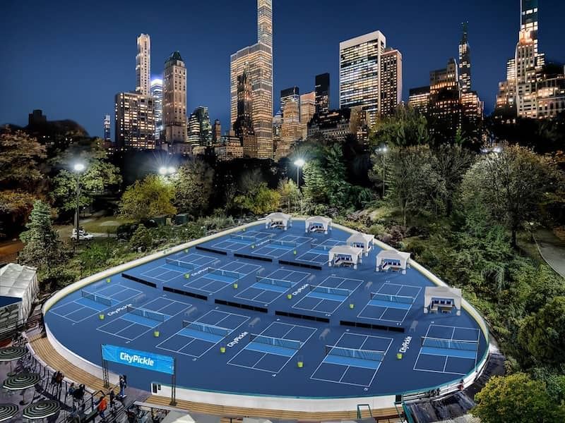 Pickle Ball Courts in Central Park Wollman Rink NYC