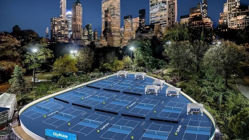 Pickle Ball Courts in Central Park Wollman Rink NYC
