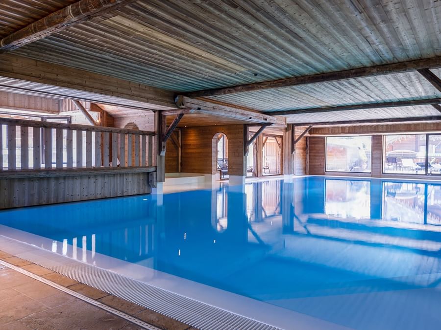 Indoor pool at Chateau de Pizay