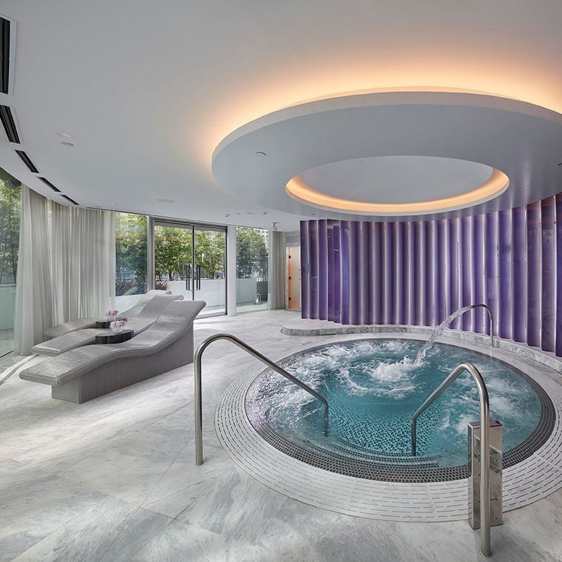Interior of Crown Spa with a jacuzzi at Crown Towers Sydney