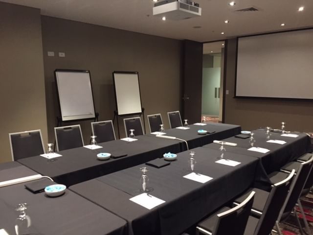 U-shaped table set-up in Victoria Room at Pullman Albert Park