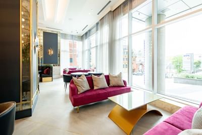 Satellite Lounge Couches by Front Windows The Sutton Place Hotel