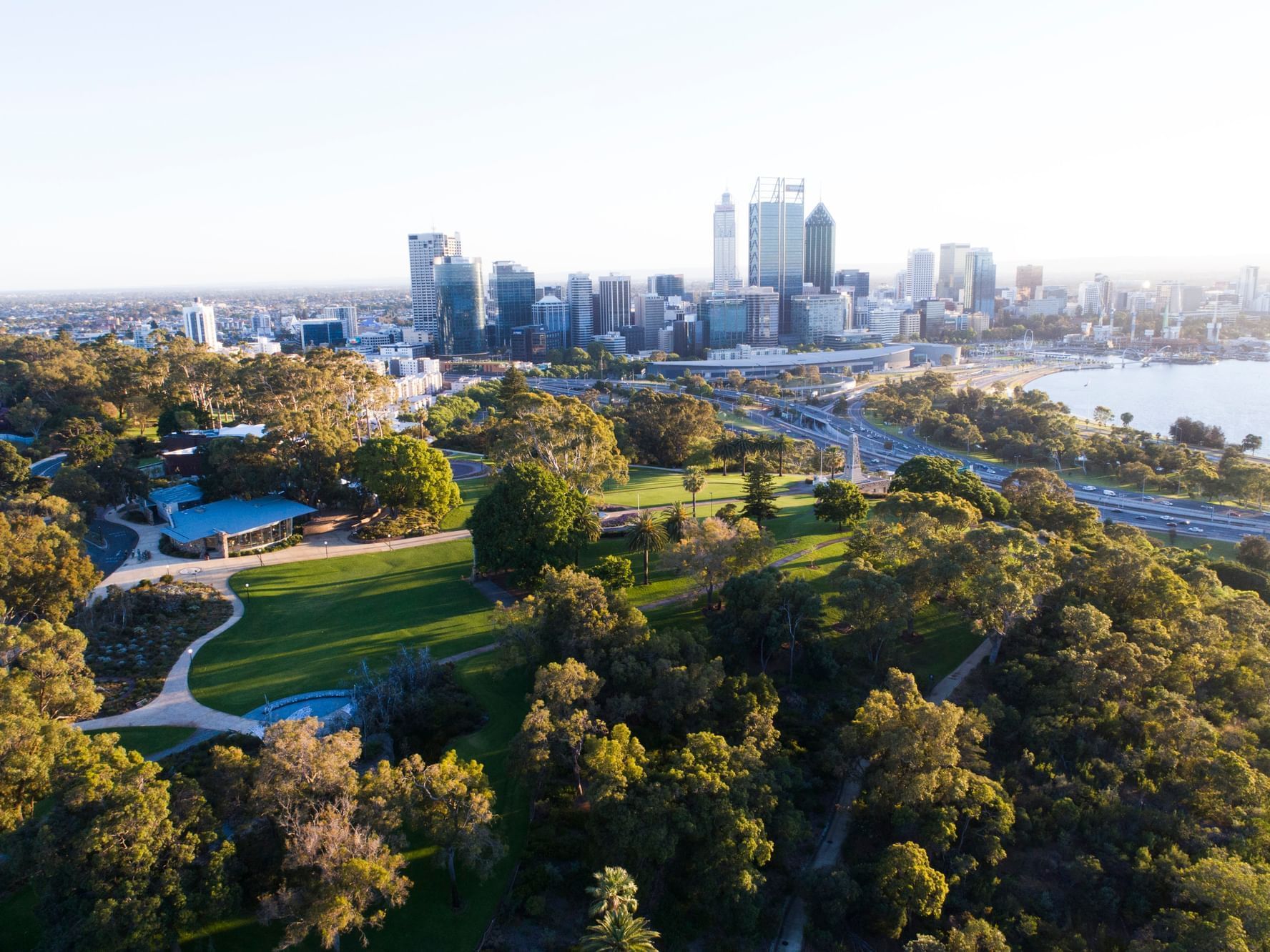 Aerial view of Kings Park & Botanic Garden, Nesuto Mounts Bay