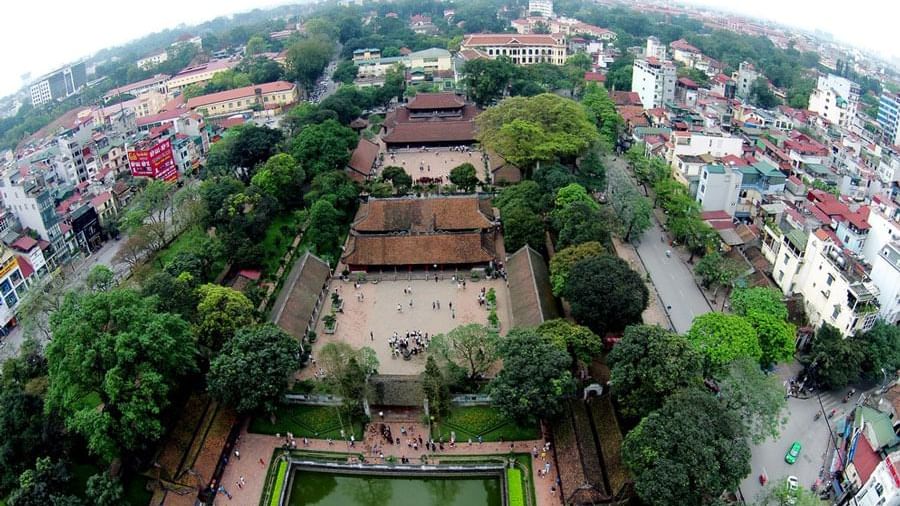 Aerial view of Temple of Literature near Sunway Hotel Hanoi