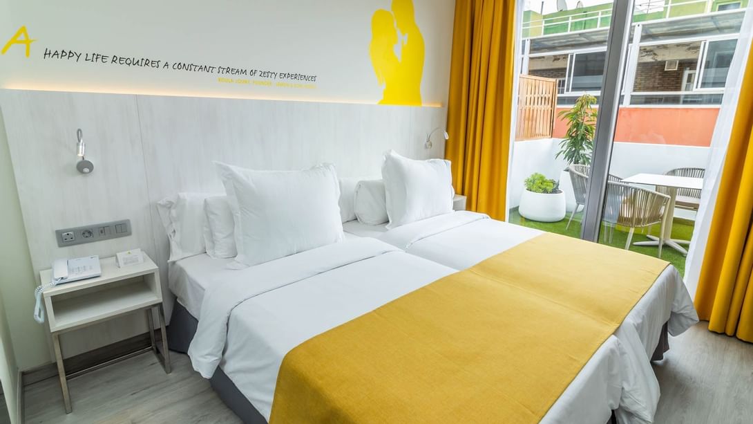Beds in Superior Room at Hotel Lemon & Soul Las Palmas