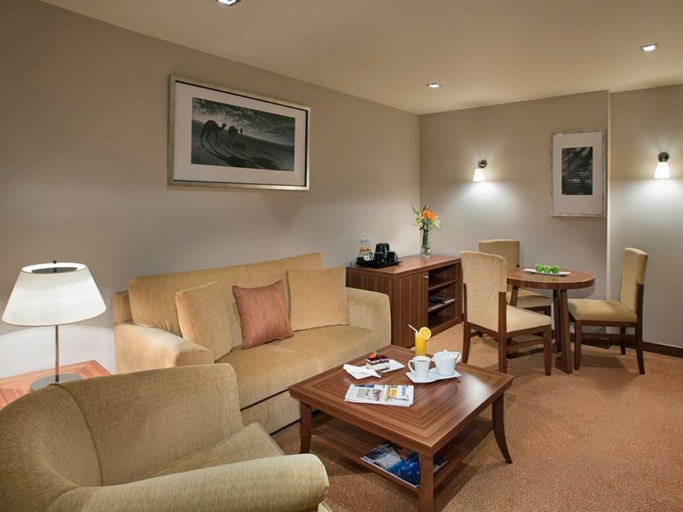 Living & dining area in Executive Suite at City Seasons Hotels