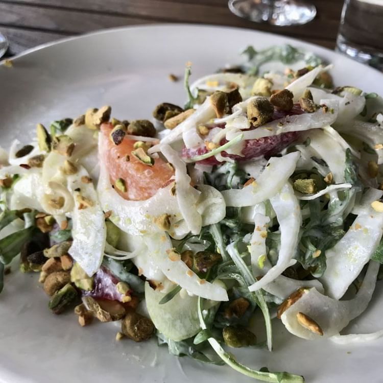 Veg salad served in Mount Ida Tasting Room & Taphouse near The Clifton