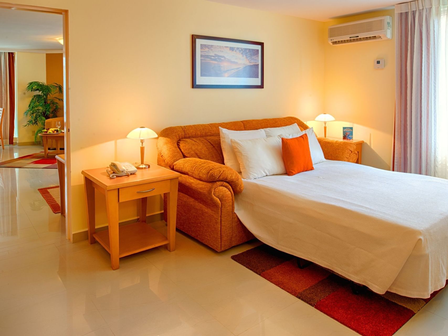 Comfy sofa bed in Master Suite at Araiza Hotel Palmira