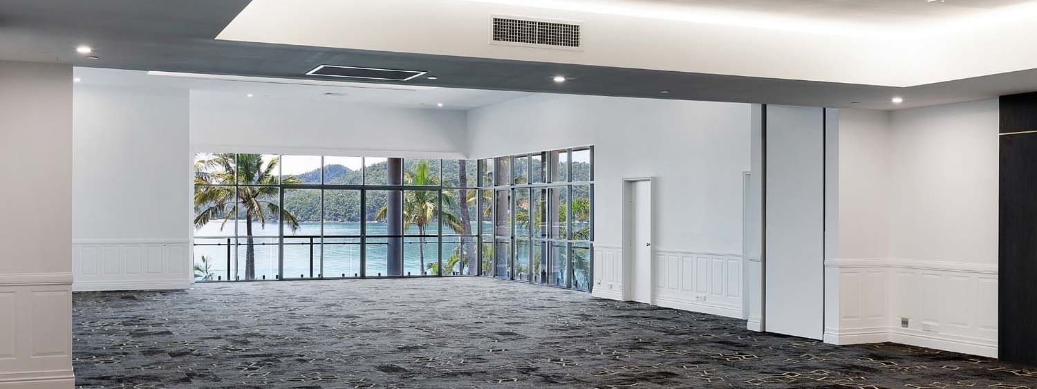 Empty meeting area in Horizon room at Daydream Island Resort