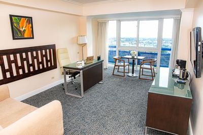 Co-work space interior at Jamaica Pegasus Hotel