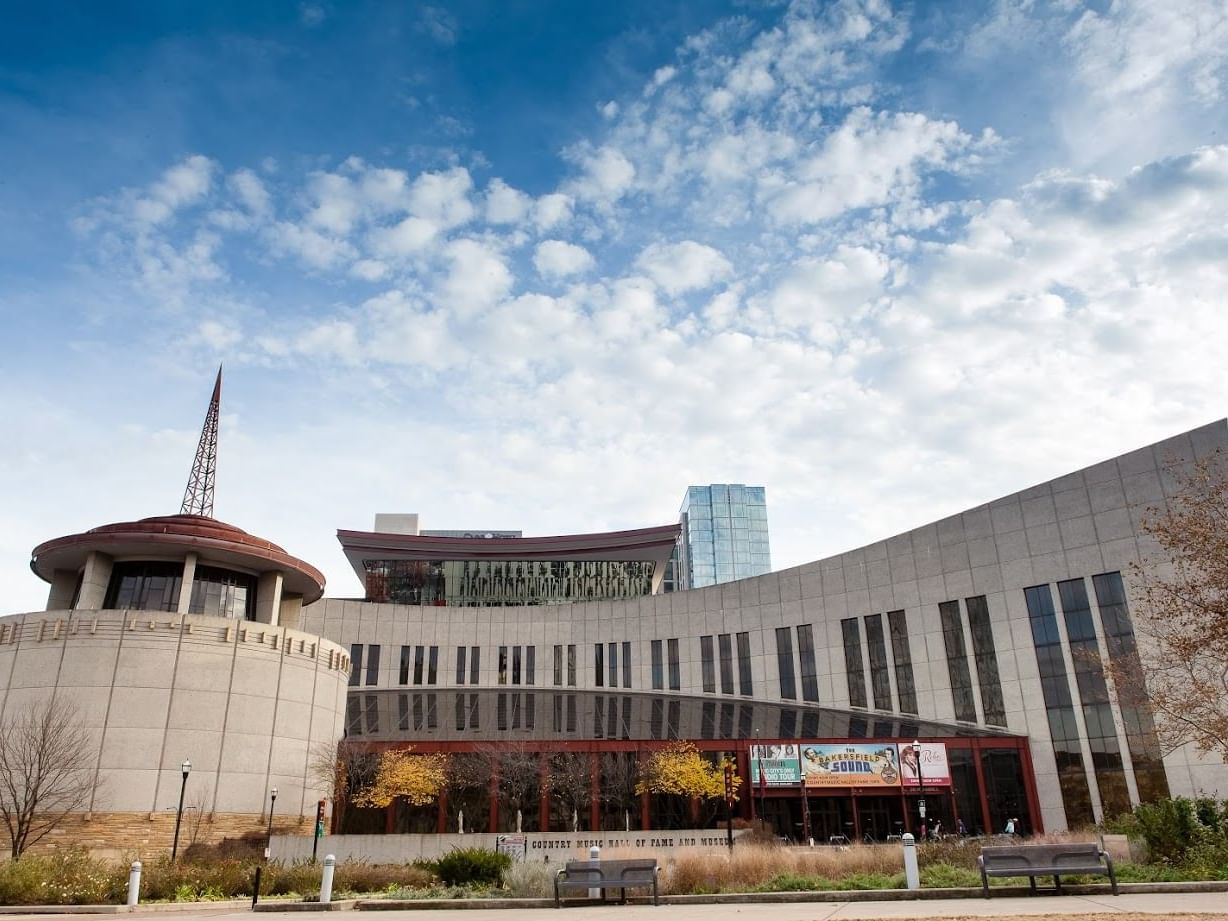 Exterior of Country Music Hall of Fame near Hayes Street Hotel