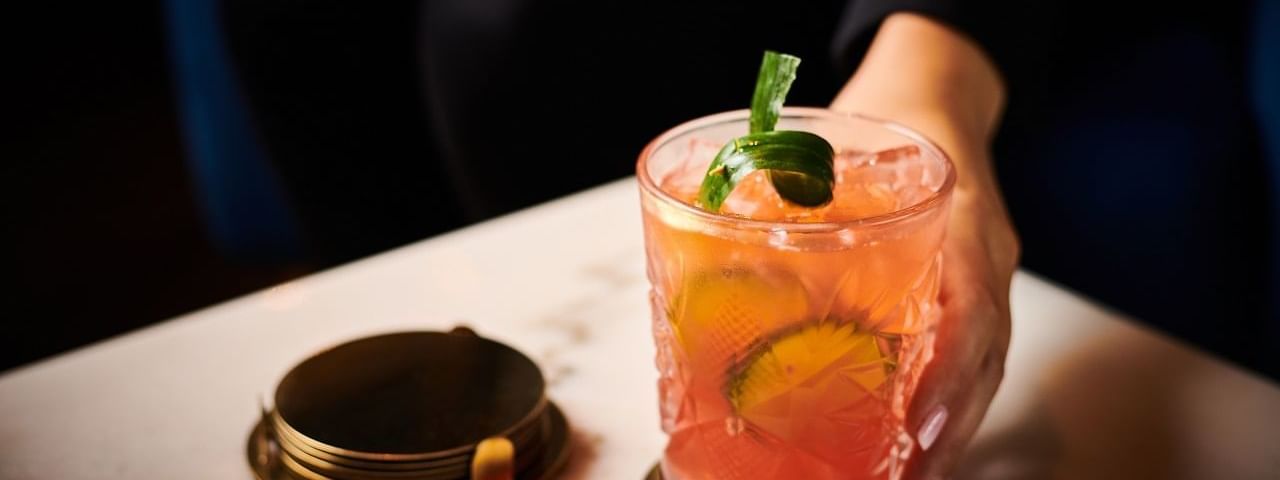 Close-up of a Cocktail in Meze Bar at Novotel Glen Waverley
