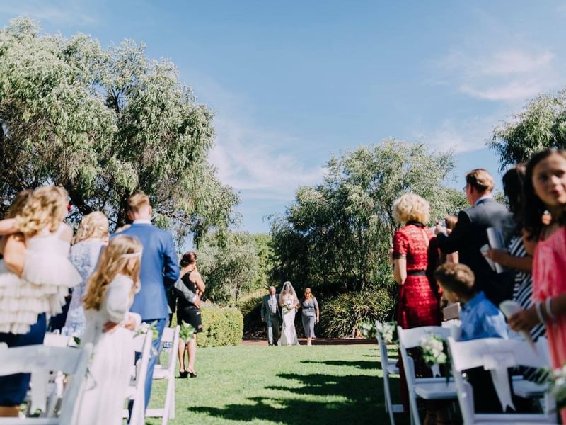 Outdoor Wedding Ceremony at Pullman Bunker Bay Resort
