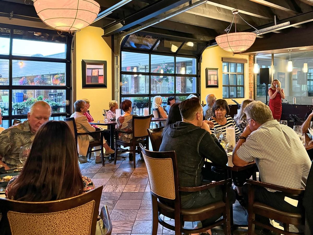 Live performance inside a restaurant