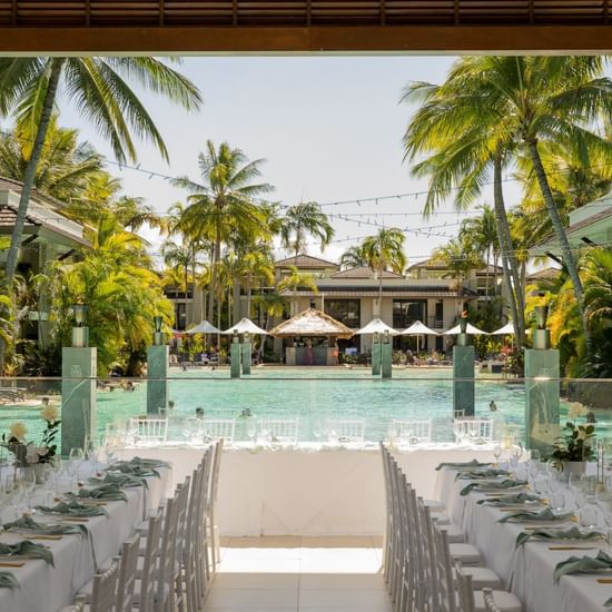 Wedding Set up Poolside