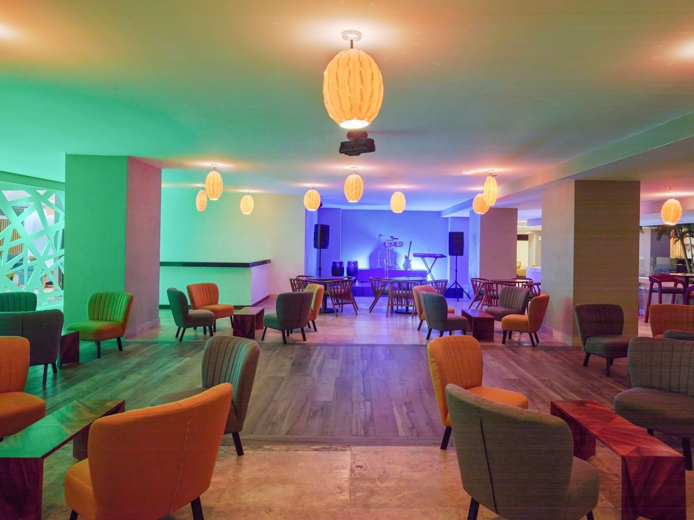 Interior of Salsa bar lounge area at FA Hotels & Resorts