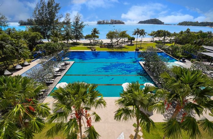 Aerial view of the pool at The Danna Langkawi
