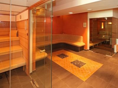 Sauna at Tiefenbrunner Hotel in Kitzbühel, Austria