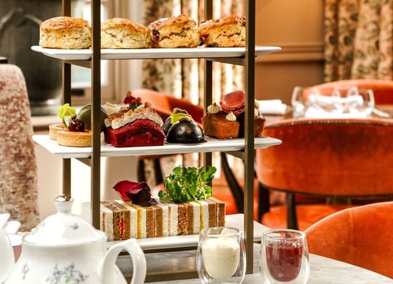 Afternoon tea with foods items served at Richmond Hill Hotel