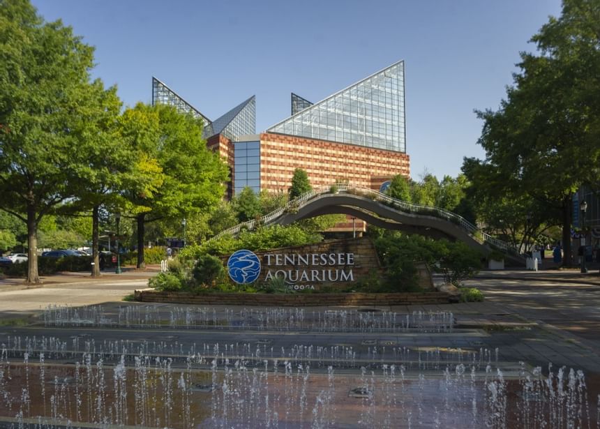 Exterior from the entrance of Tennessee Aquarium near Hotel Bo 