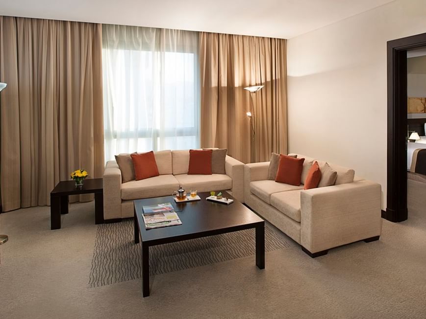 Living area of Diplomatic Suite at City Seasons Hotels
