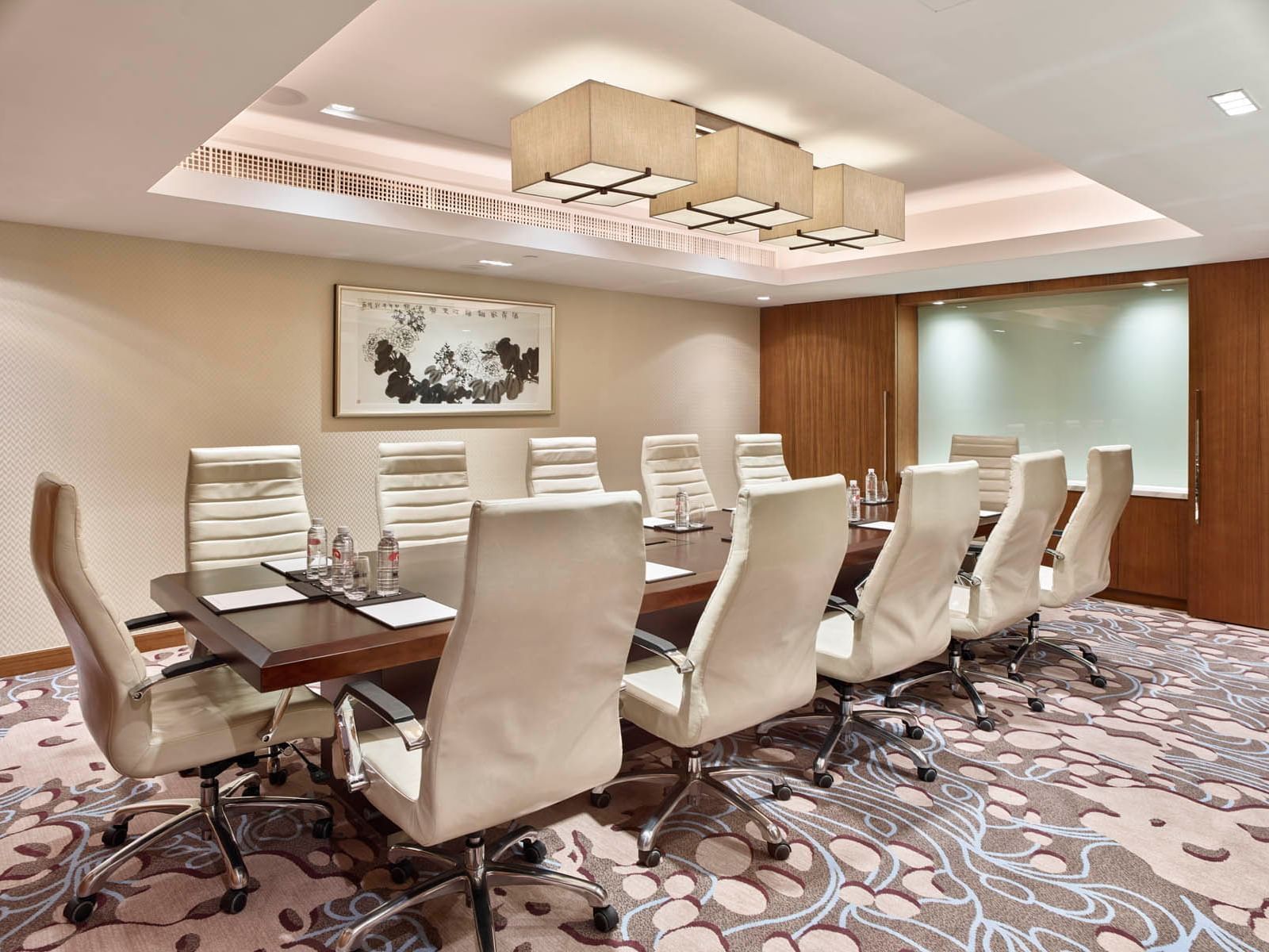 Conference table set-up, Board Meeting Room at White Swan Hotel