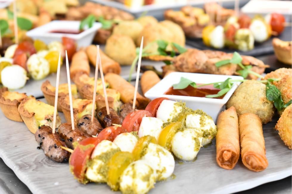 wedding canapes at gorse hill in surrey