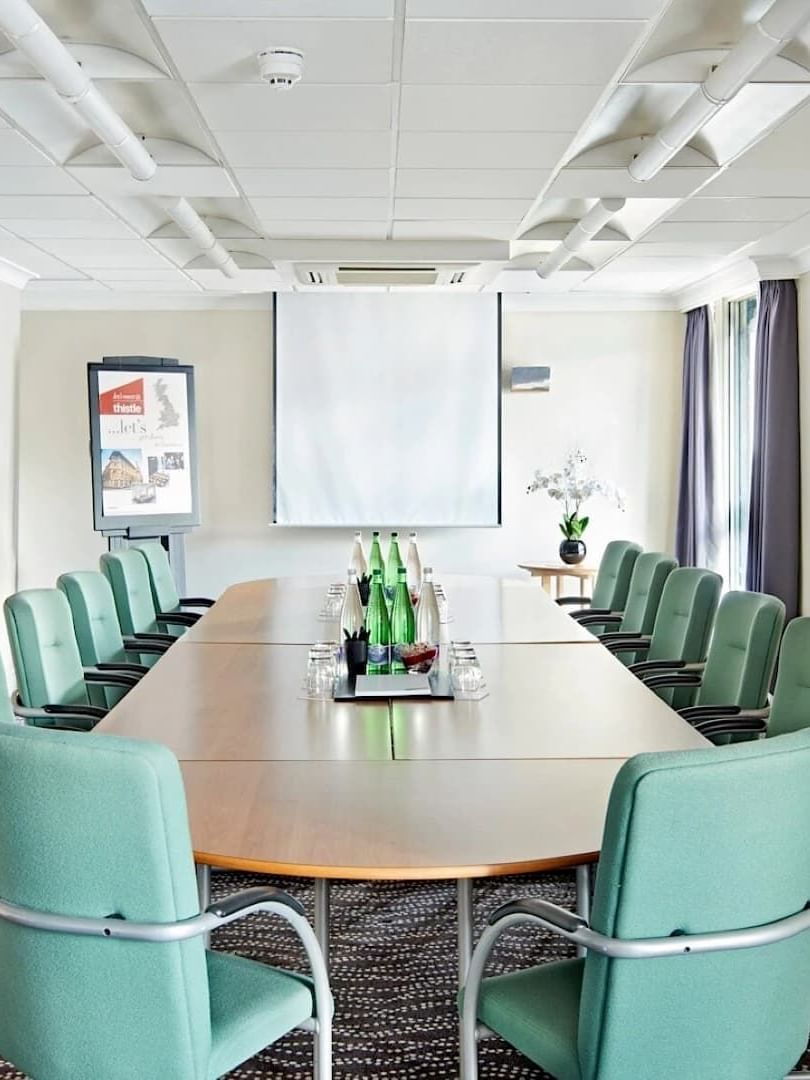 Conference set-up in Convair Suite at Clermont Hotel Group